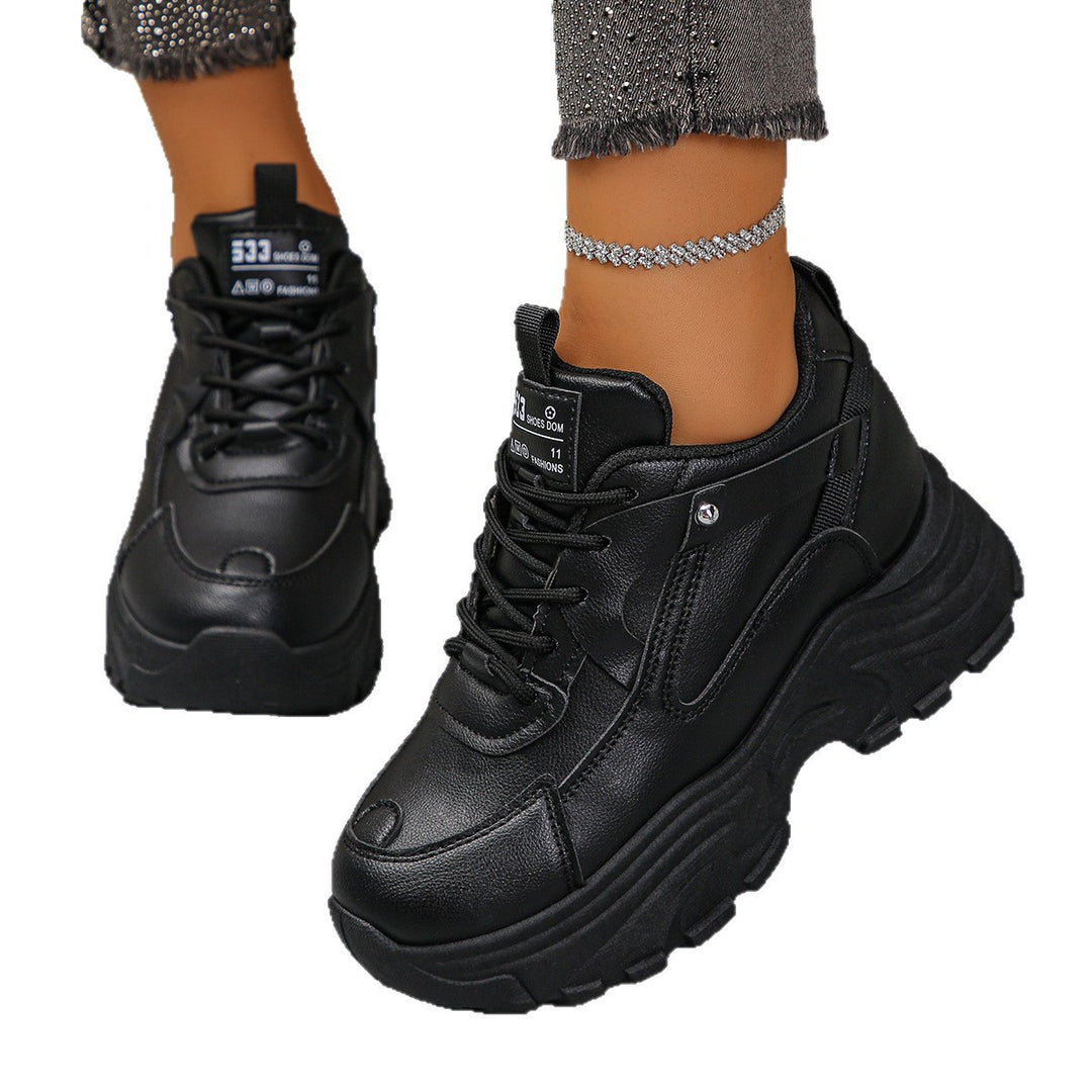 Damen Plattform-Chunky-Sneaker mit skulpturierter Profilsohle und gepolstertem Schaft Drune