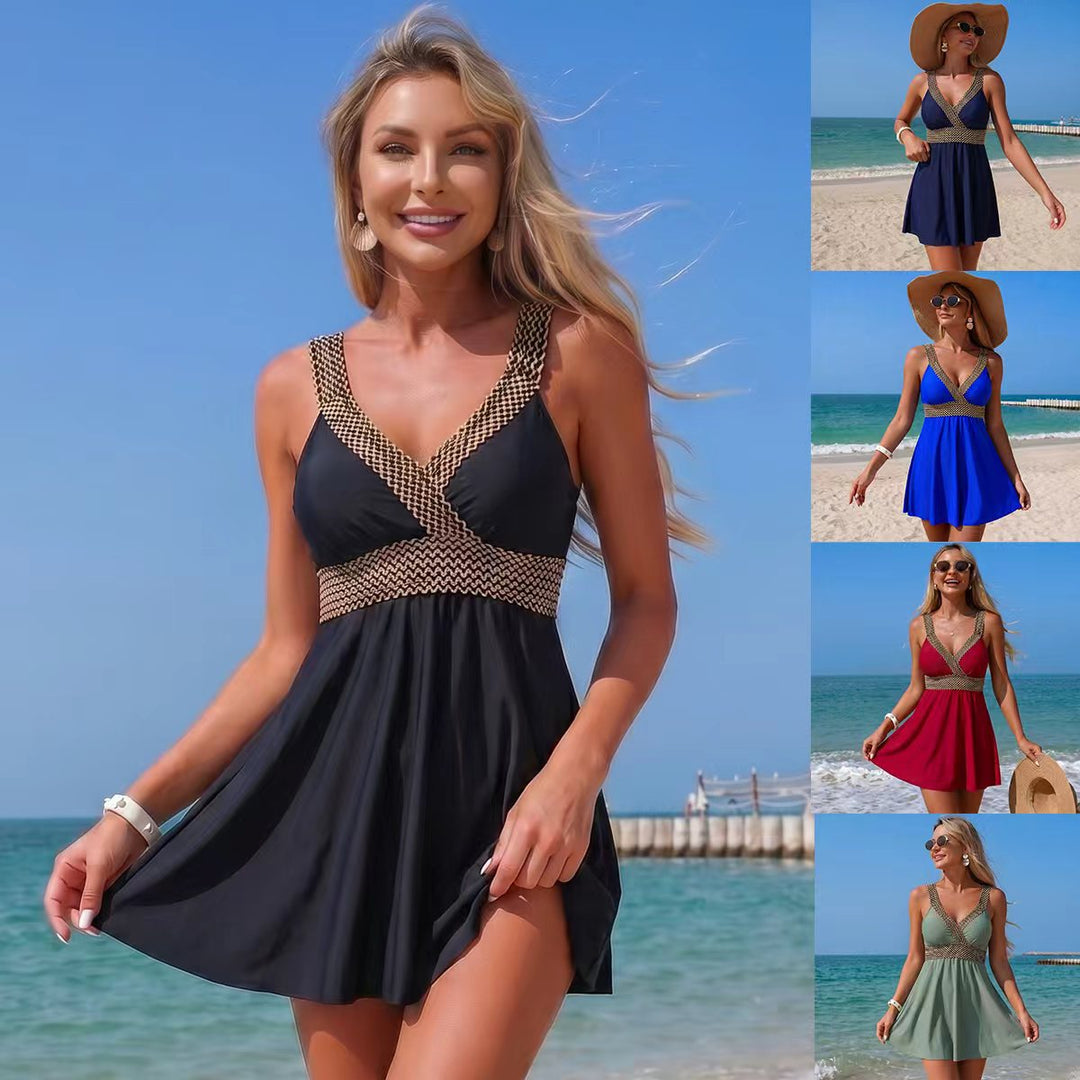 Damen Schwimmdress mit dekorativem Bund Drune