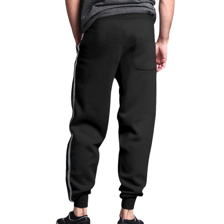 Herren Relaxed-Fit Jogginghose mit seitlichem Kontraststreifen, Elastikbund & Kordelzug Drune