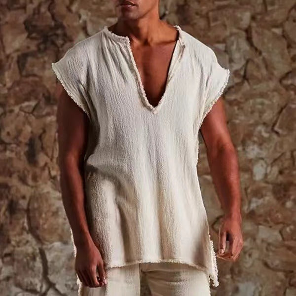 Herren lockeres Tunika-Shirt Drune