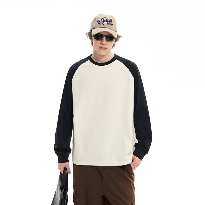 Herren Oversize Raglan-Sweatshirt mit Colourblocking und gerippten Bündchen Drune