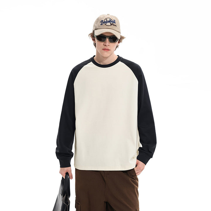 Herren Oversize Raglan-Sweatshirt mit Colourblocking und gerippten Bündchen Drune
