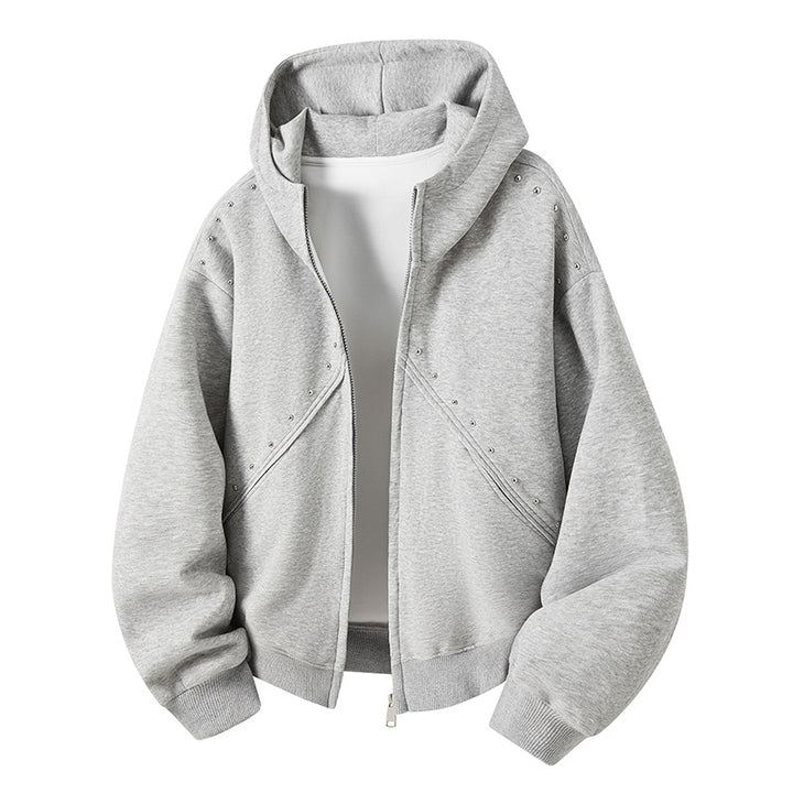 Damen Sportliche Sweatjacke mit Raffungen Drune