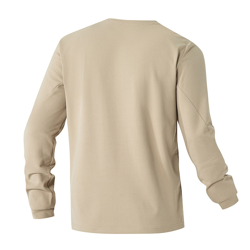 Unisex Oversize Langarm‑Sweatshirt mit Brustreißverschlusstasche und Rundhalsausschnitt Drune