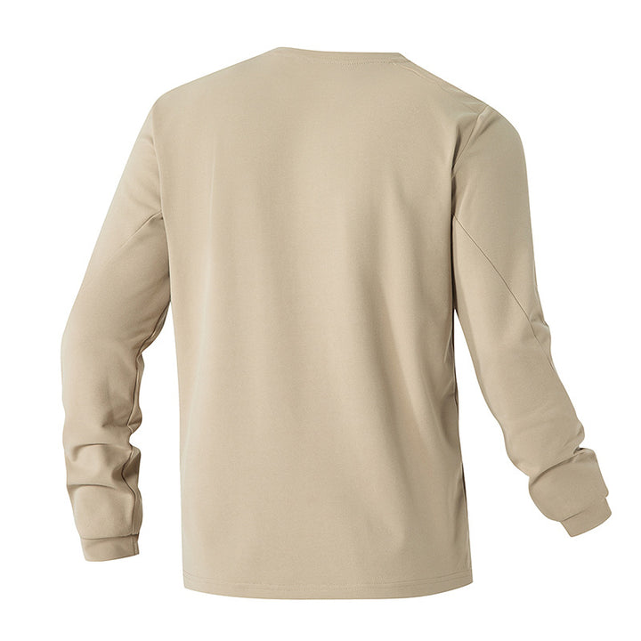 Unisex Oversize Langarm‑Sweatshirt mit Brustreißverschlusstasche und Rundhalsausschnitt Drune