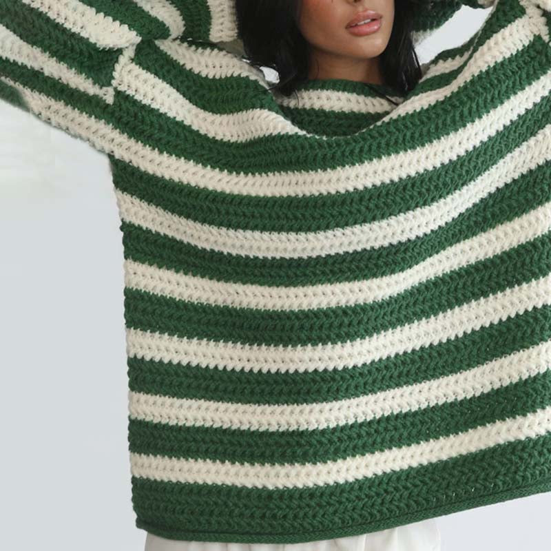 Drune | Gestreifter Strickpullover Mit Sanften Farben