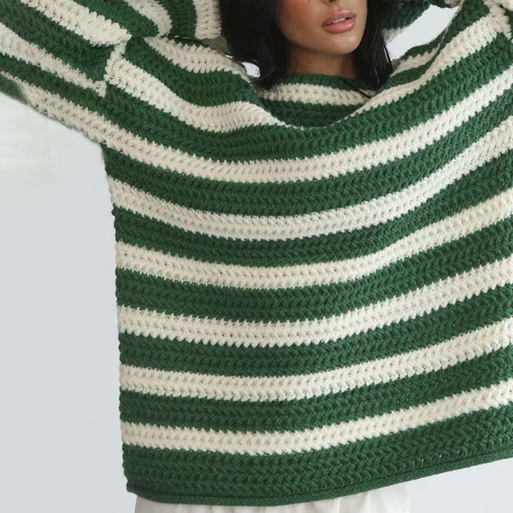 Drune | Gestreifter Strickpullover Mit Sanften Farben
