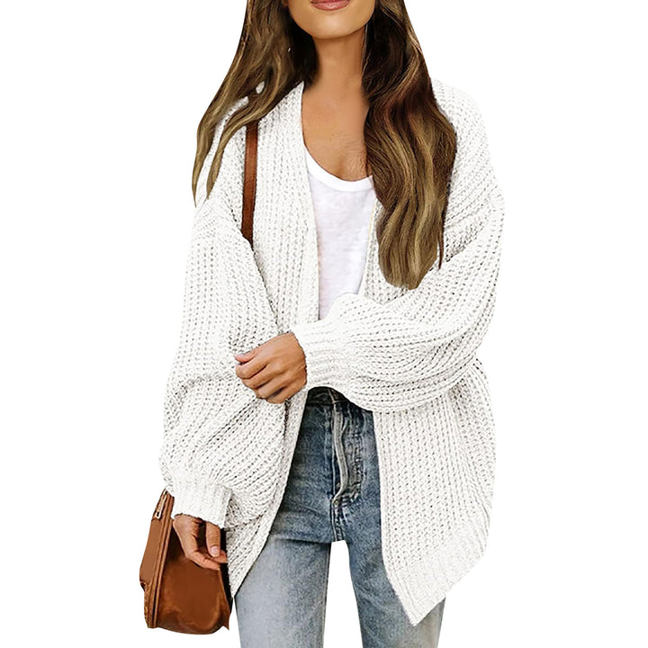 Damen Grobstrickjacke mit lässigem Schnitt und überschnittenen Schultern Drune