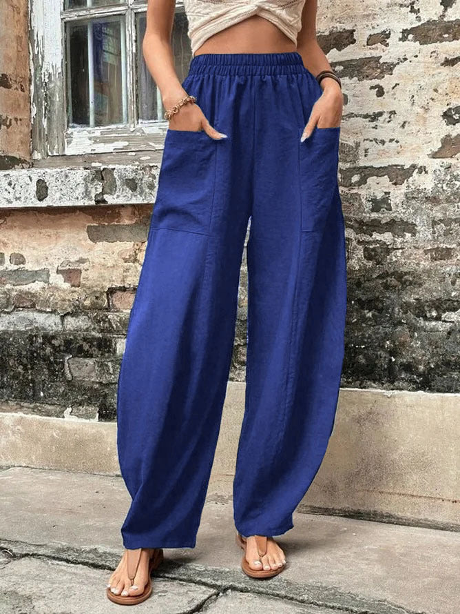 Drune | Bequeme einfarbige Taschen Freizeit-Hosen