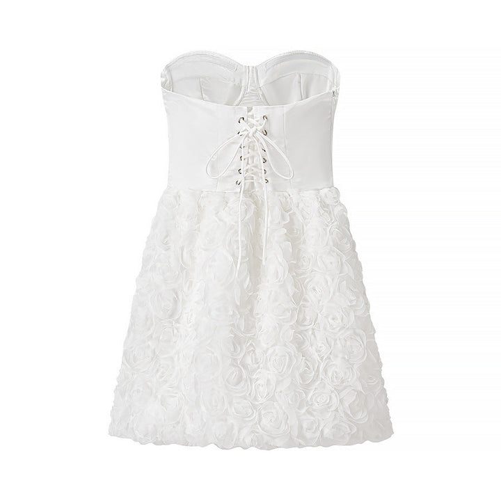 Damen Cocktailkleid mit Rüschen und tailliertem Schnitt Drune