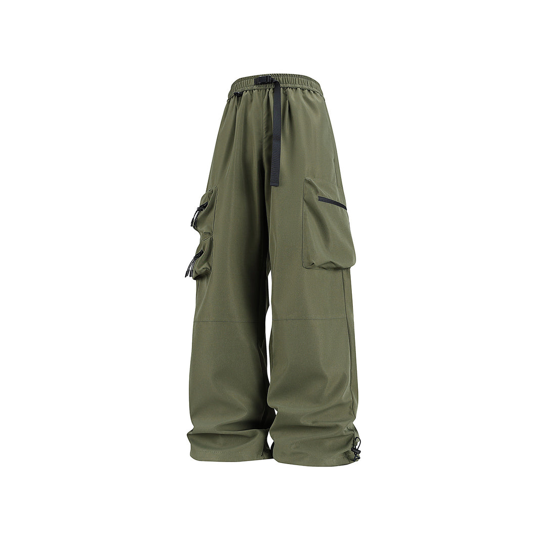 Herren Weite technische Cargo‑Hose mit Multifachtaschen, Tunnelzugbund und verstellbaren Beinabschlüssen Drune