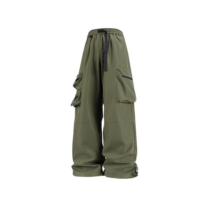 Herren Weite technische Cargo‑Hose mit Multifachtaschen, Tunnelzugbund und verstellbaren Beinabschlüssen Drune