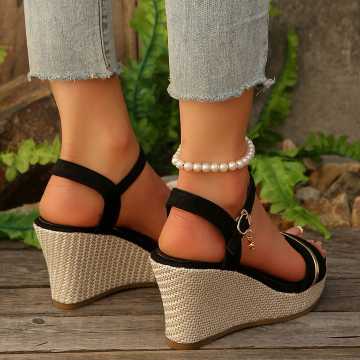 Damen Wedge-Sandalen mit edlen Riemen und schickem Espadrille-Design Drune