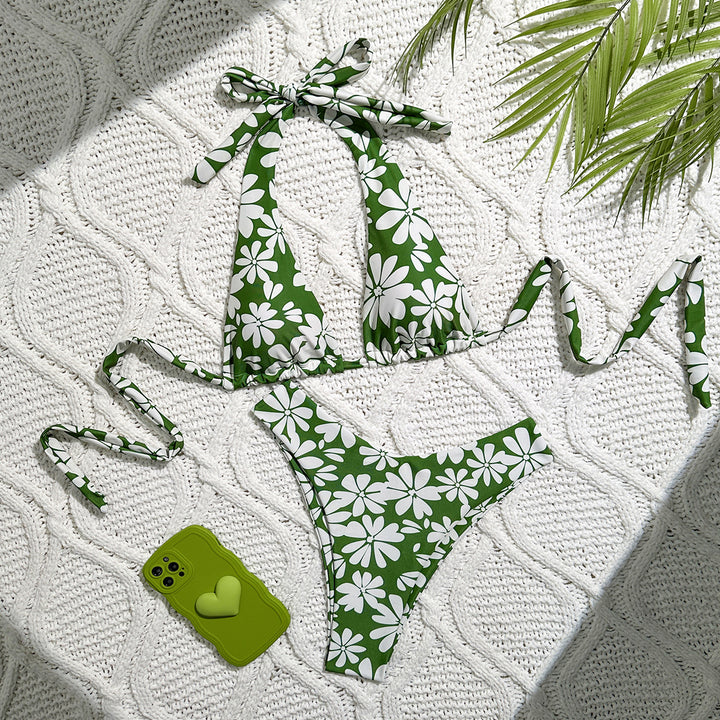 Damen Triangel-Bikini mit verspieltem Blumendesign Drune