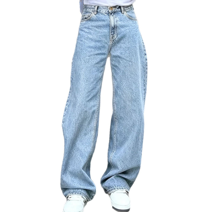 Damen Modische Weit Geschnittene Jeans Drune