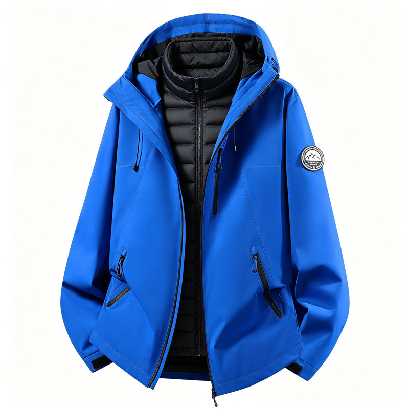 Damen kombinierbare Softshell Outdoorjacke mit abnehmbarer Steppinnenjacke Drune