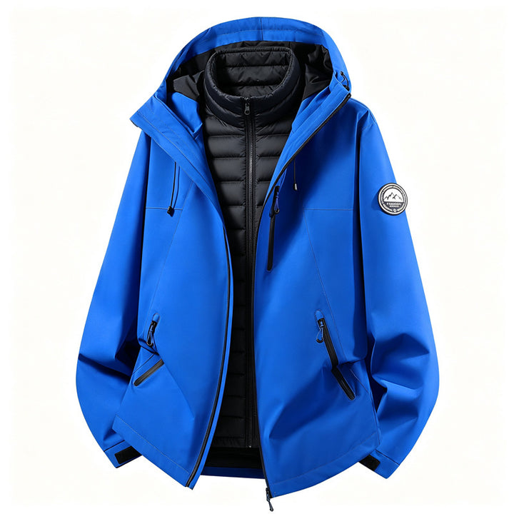Damen kombinierbare Softshell Outdoorjacke mit abnehmbarer Steppinnenjacke Drune
