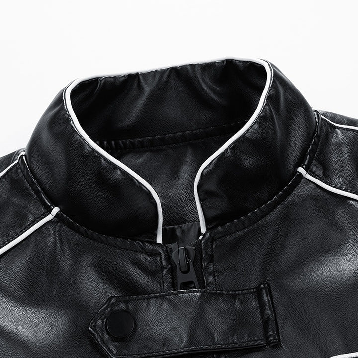 Herren Kunstlederjacke im Motorsport-Design Drune