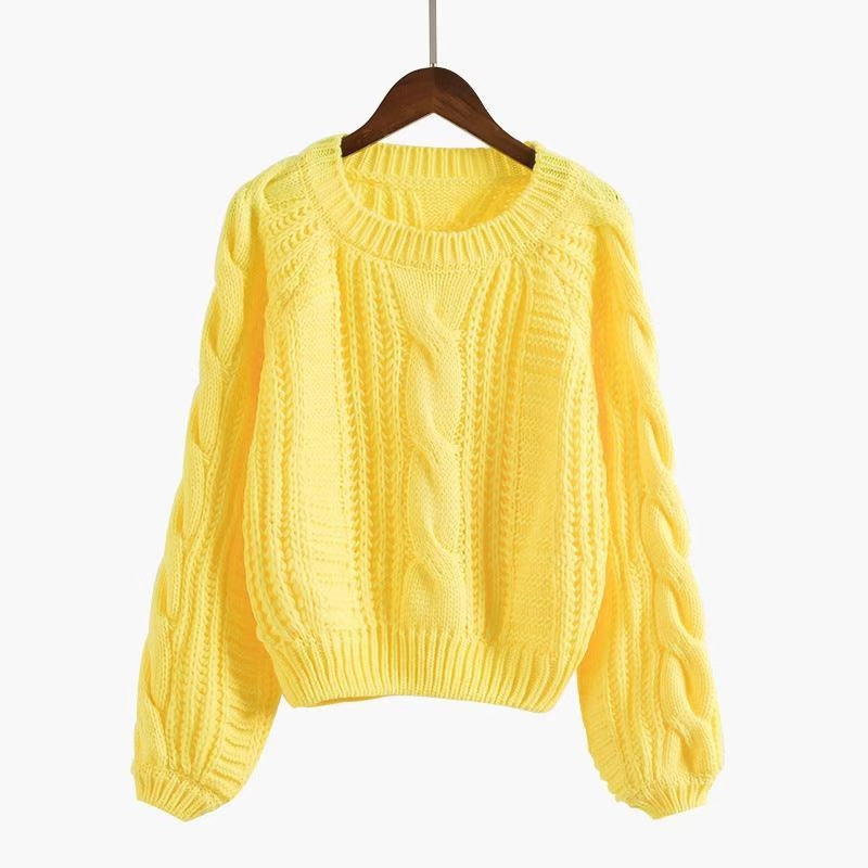 Damen Gemusterter Chunky Pullover Drune