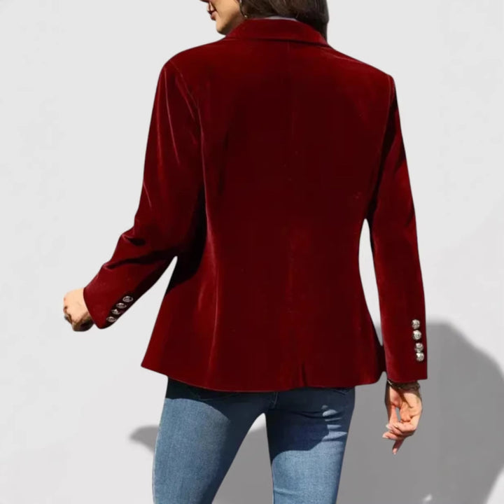 Damen Eleganter Samt Blazer