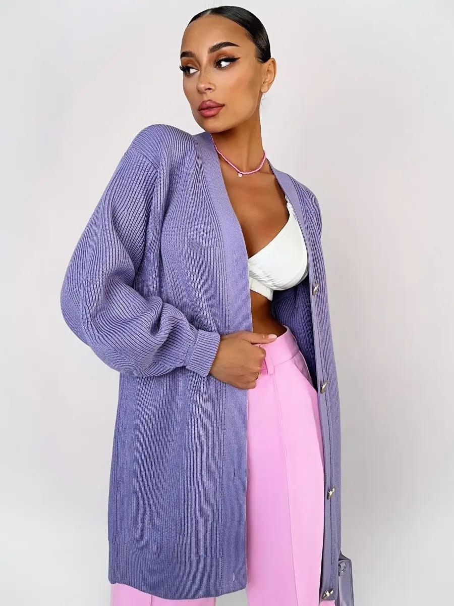 Damen Strickmantel mit oversized Schnitt und eleganten Knopfdetails Drune