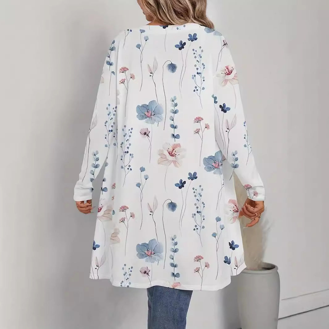 Damen Florale Kimono-Jacke Drune