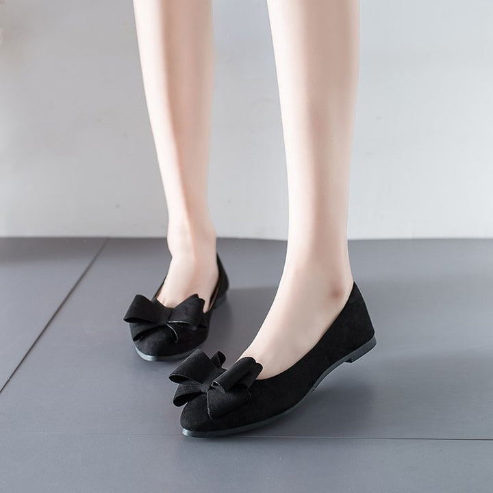 Damen Ballerinas mit dekorativer Schleifenapplikation und rutschfester Sohle Drune