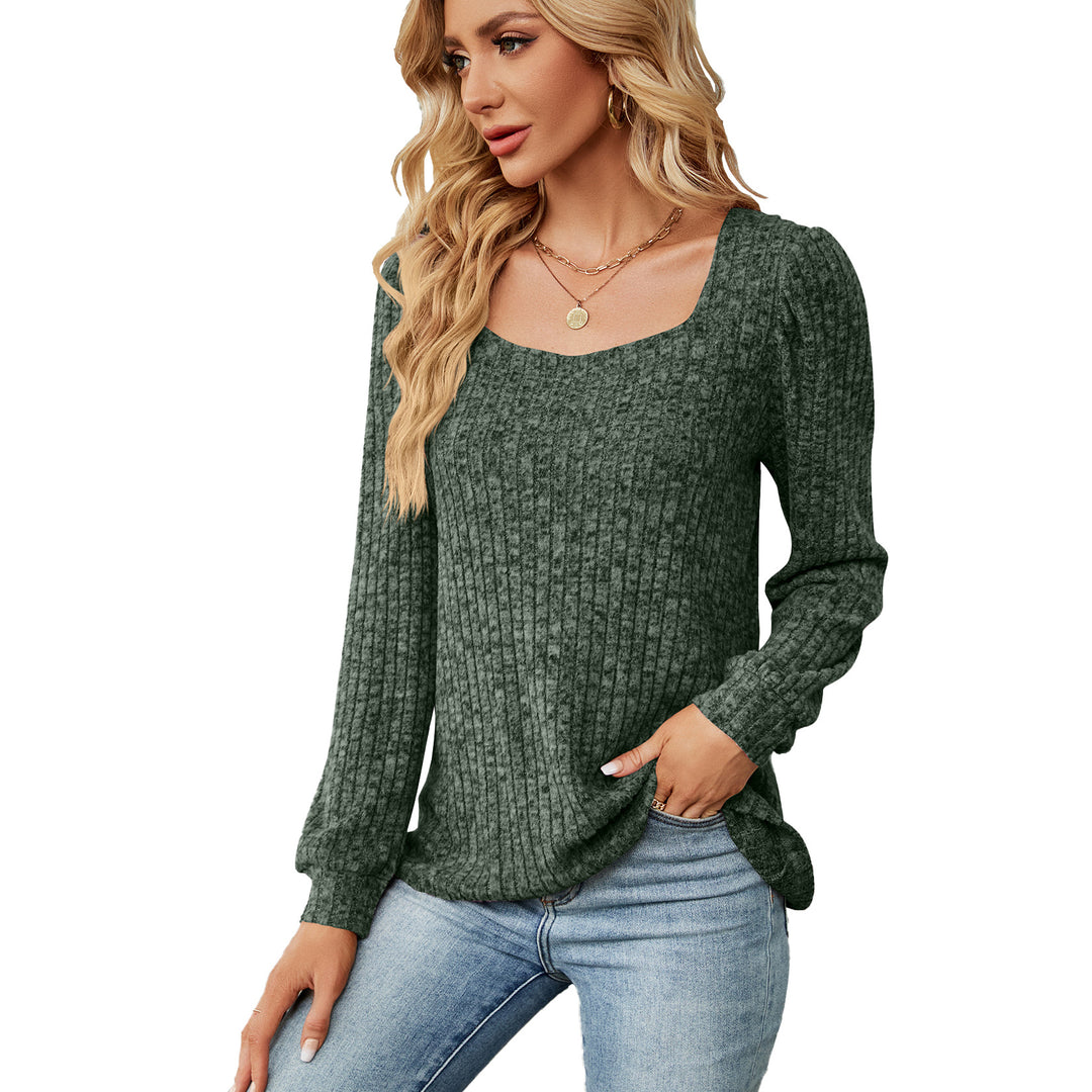 Damen bequemer Pullover mit strukturiertem Feinstrick und weitem Ausschnitt Drune