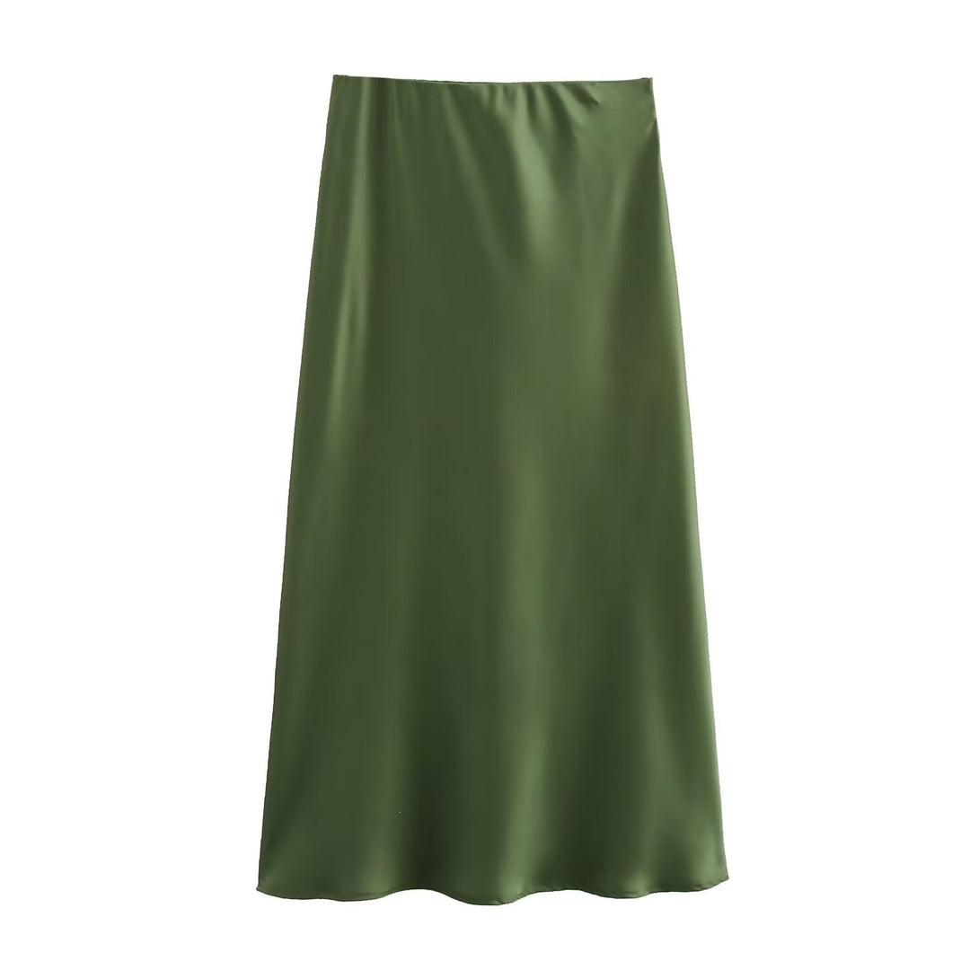 Damen langer Satinrock Drune