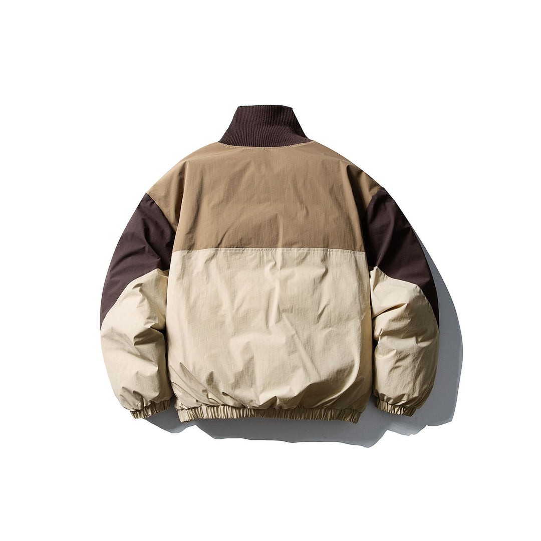 Herren Wattierter Boxy-Bomber mit hohem Rippenkragen und elastischem Saum Drune