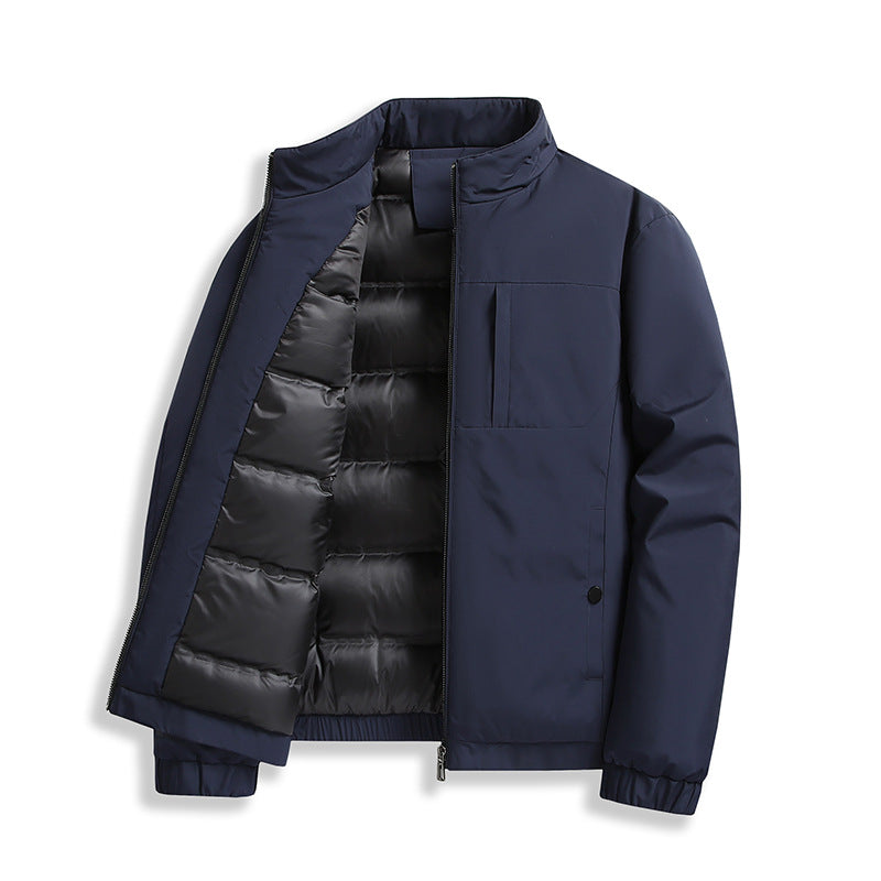 Herren thermo gefütterte Steppjacke mit Stehkragen und winddichtem Außenmaterial Drune