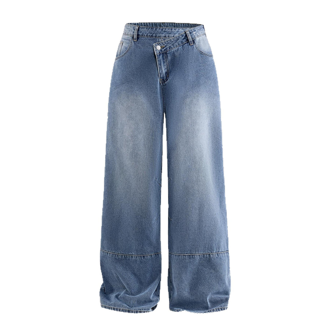 Damen Weite Denim-Hosen Drune