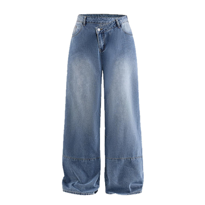 Damen Weite Denim-Hosen Drune