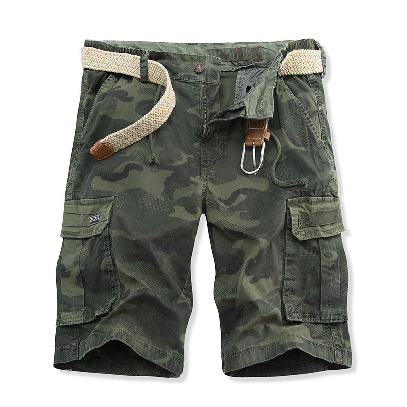 Herren Cargo-Shorts mit mehreren praktischen Taschen und verstellbarem Kordelzug Drune