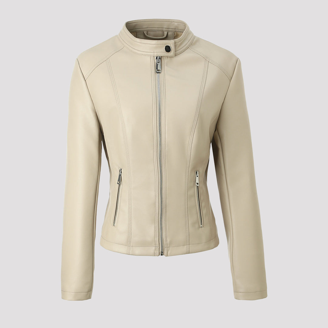 Damen Strukturierte Kunstlederjacke Drune
