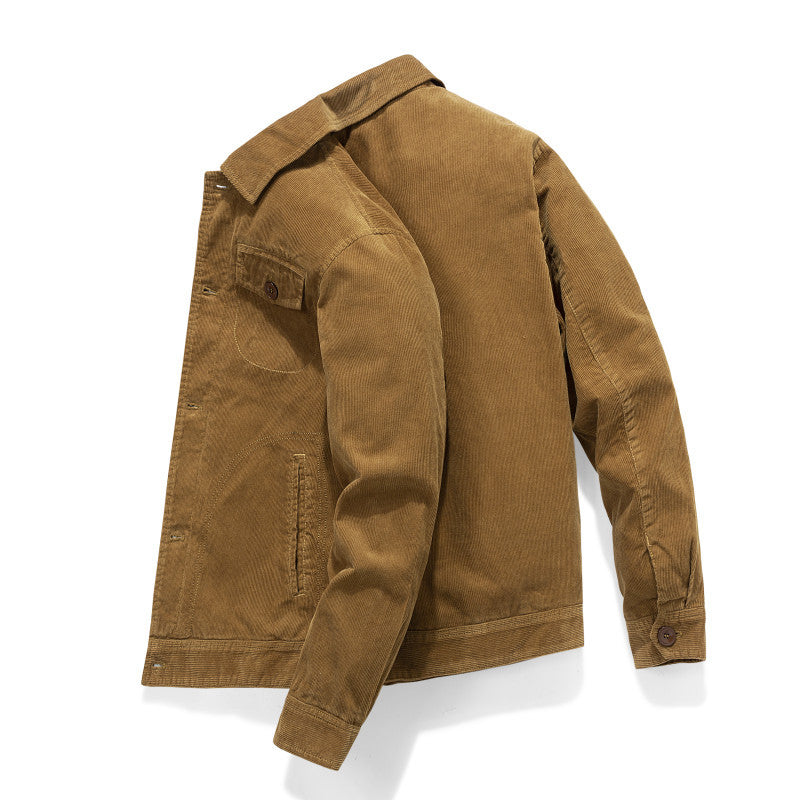 Herren Kordjacke im Worker-Stil mit gesteppter Innenfütterung Drune