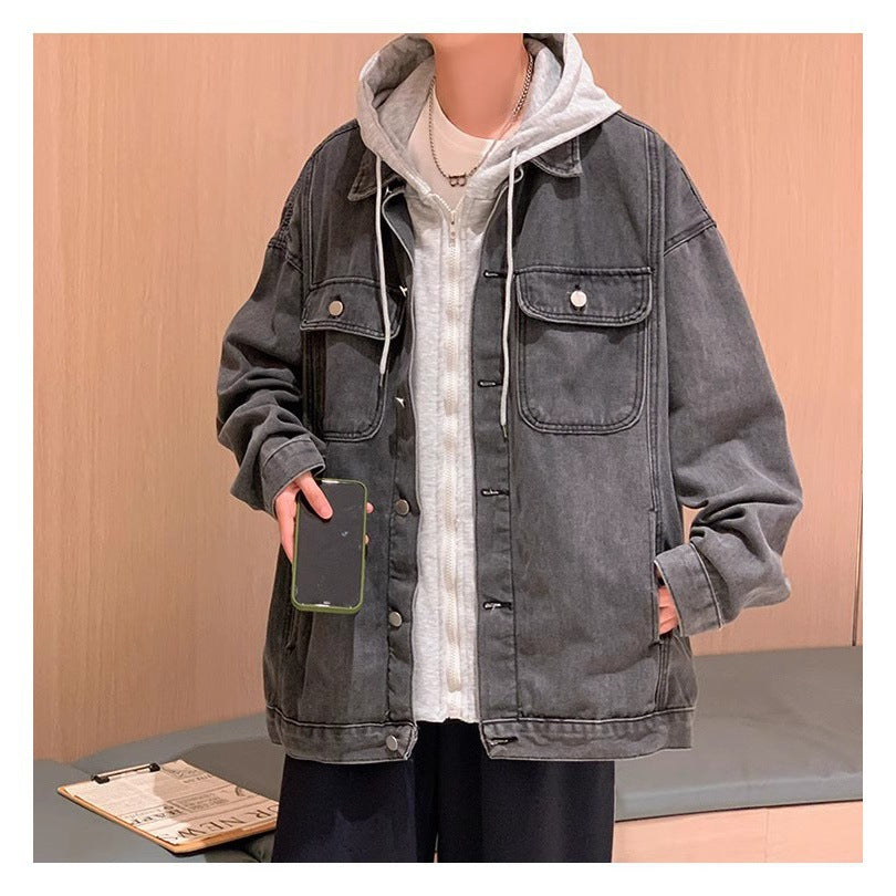 Herren Lässige Denimjacke mit praktischen Taschen Drune
