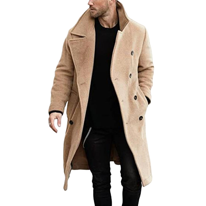 Herren eleganter Mantel mit breitem Kragen Drune