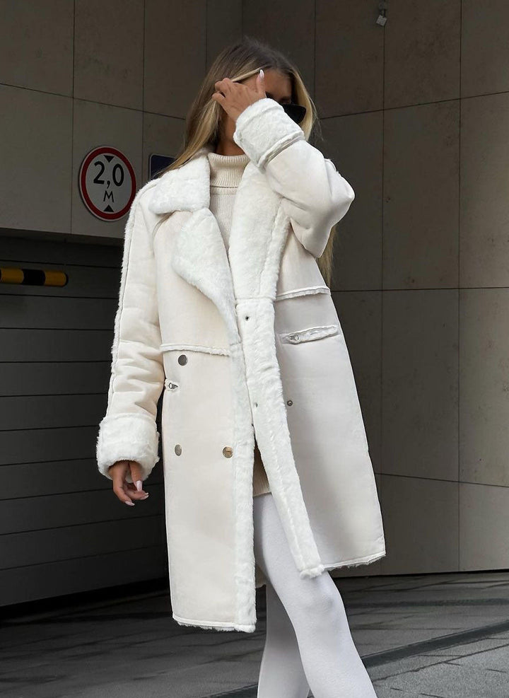Drune | Fleece Futter Wildledermantel