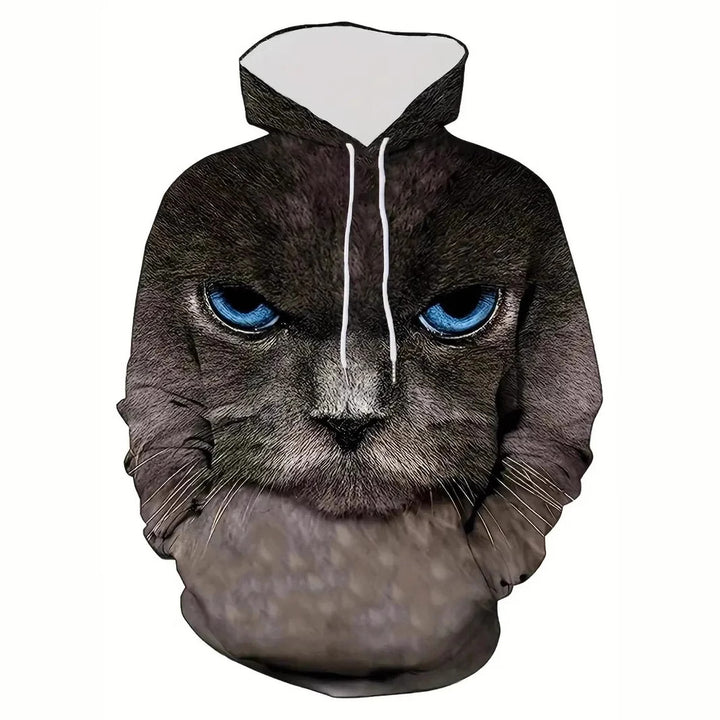 Damen Kapuzenpullover mit Wolf- und Schmetterlingsmotiv Drune