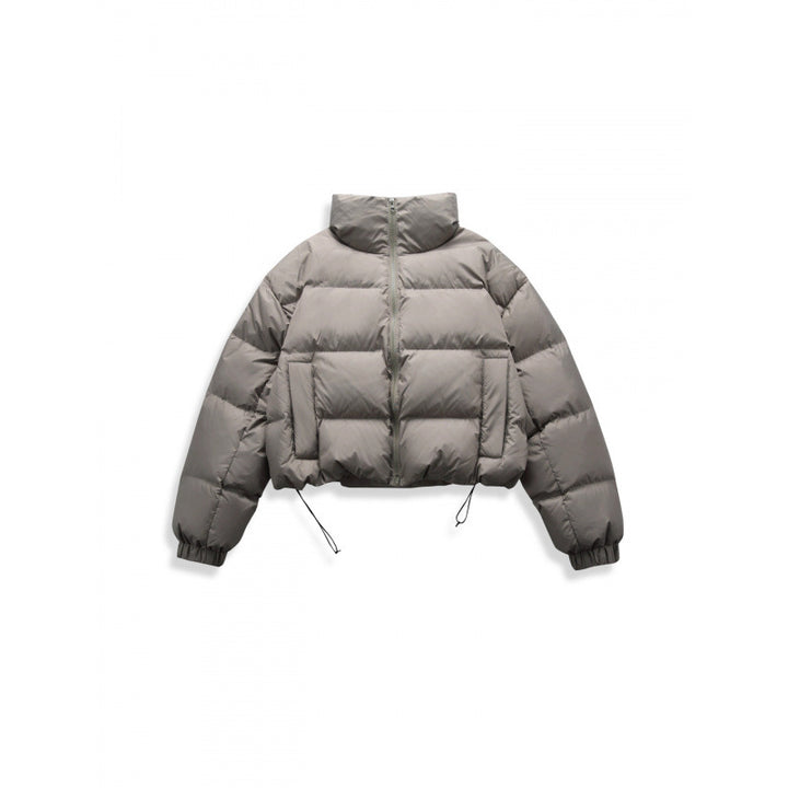 Damen Kurz geschnittene gesteppte Winterjacke im Cropped‑Style mit hohem Stehkragen Drune