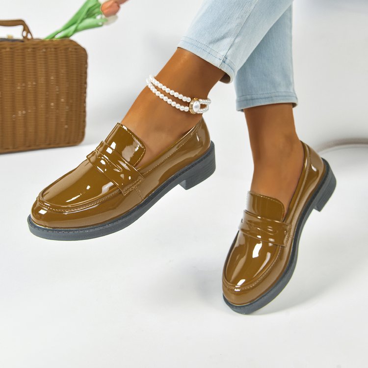 Damen modische Slipper mit trendigem Glanz und rutschfester Sohle Drune