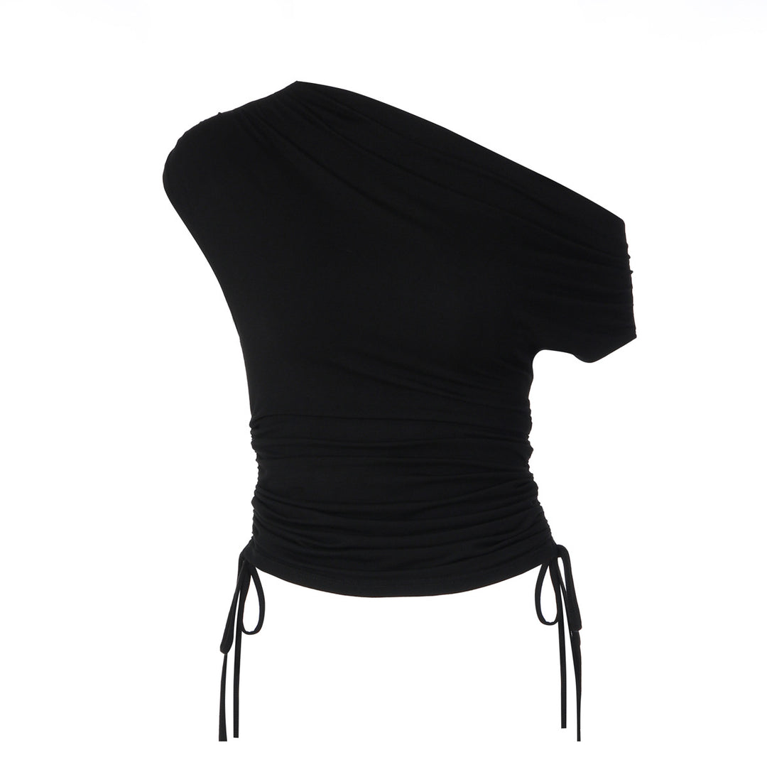 Damen Asymmetrisches Oberteil mit Rüschendetail und figurbetonter Passform Drune