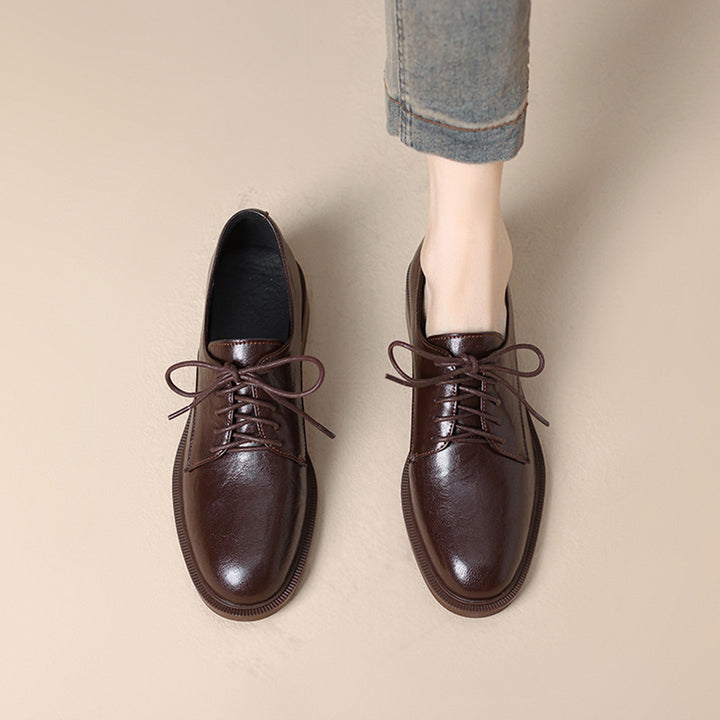 Damen Klassische Schnürschuhe aus Leder Drune