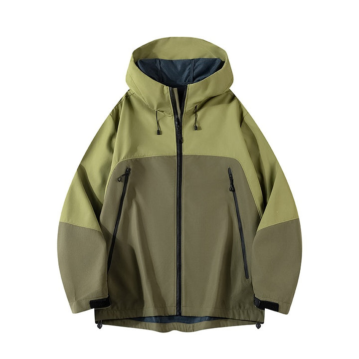 Herren Hybrid-Softshelljacke mit Kapuze, atmungsaktivem Fleece-Innenfutter & verdeckten Reißverschlusstaschen Drune