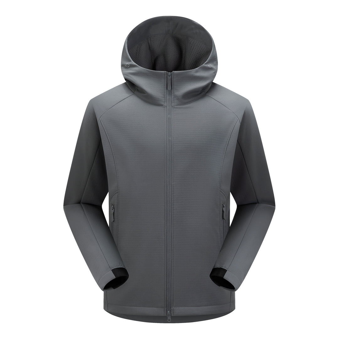 Herren Softshell-Outdoorjacke mit Kapuze, winddichter Membran und ergonomischem Schnitt Drune