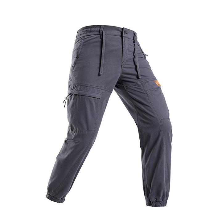 Herren Abenteuer‑Cargojogger aus Ripstop‑Baumwollmix mit Elastischem Bund, Knieeinsätzen und Multifachtaschen Drune