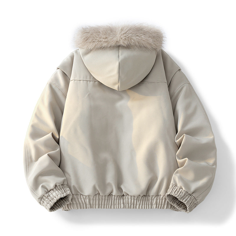 Herren Modische Camouflage-Winterjacke mit abnehmbarer Kapuze Drune