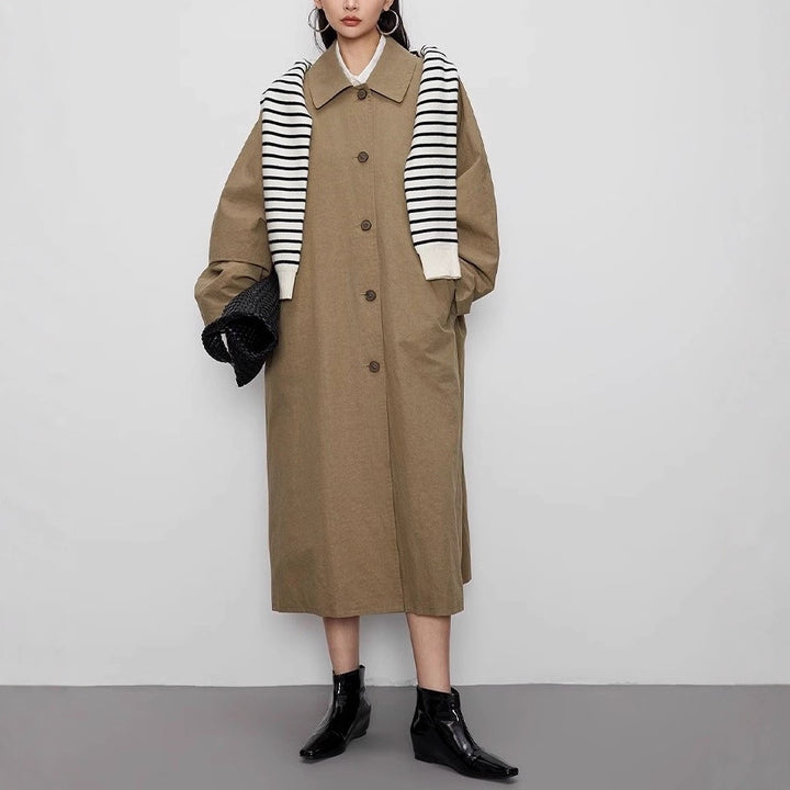 Damen Oversized Trenchcoat Drune