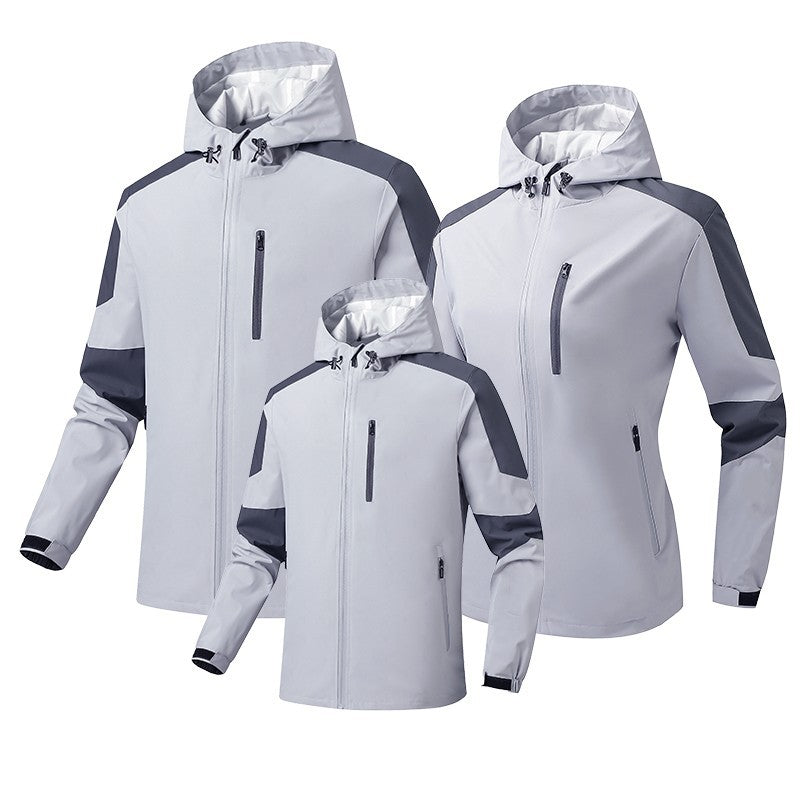 Herren Atmungsaktive Softshell-Trekkingjacke mit Kapuze und wasserdichter Membran Drune